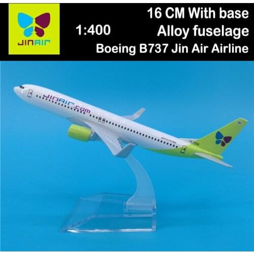 1/400 16CM Boeing B737 Jin Air Airlines Airplane airliner Model Toys Aircraft Diecast Metal Alloy Plane Gift Kids Adult Souvenir