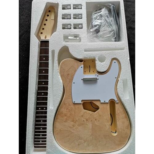 1 set Best New DIY Guitar Mahogany Body Unfinished Electric Guitar Kit all hardware