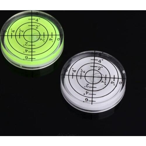 1Pc Bulls-eye Bubble Degree Marked Surface Spirit Level For Camera Circular 32x7mm