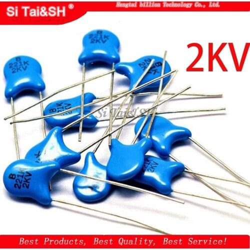 20pcs High voltage Ceramic Capacitor 2KV 15PF 22PF 100PF 120PF 150PF 220PF 330PF 470PF 680PF 1NF 2.2NF 3.3NF 4.7NF 10NF