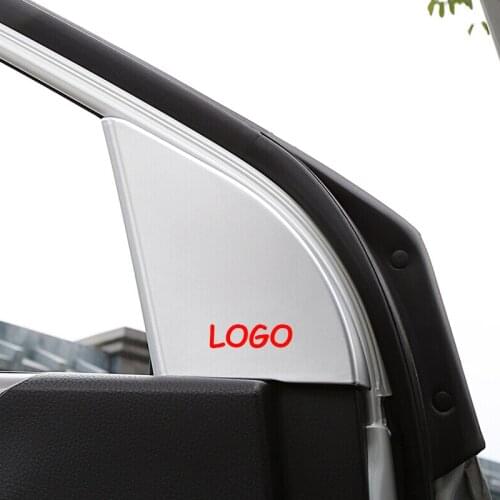 ABS Matte/Red Car interior A-pillar Speaker horn ring Cover Trim Frame For Toyota RAV4 RAV 4 2016 2017 2018 Accessories 2pcs