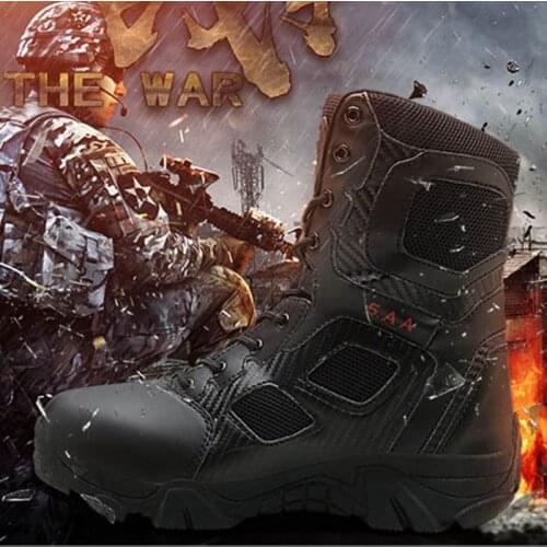 Army Boots Outdoor Mens Military Desert Tactical Boots Breathable Hiking Sport Work Safefy Shoes Climbing Shoes Ankle Men Boots