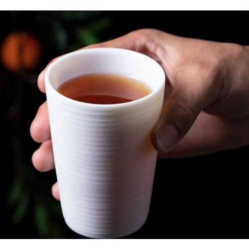 White jade ceramic Zen cup personal tea cup Master Cup single cup tea cup Kung Fu tea cup gift engraving