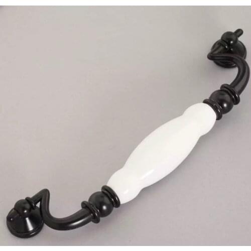 Free shipping simple dresser antique handles wardrobe pull knobs Ceramic Drawer pull knobs American cupboard cabinet handle150mm