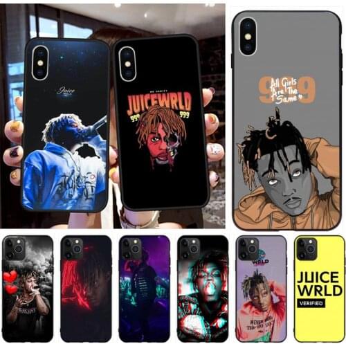 CUTEWANAN Q16 Juice WRLD black Phone Case Hull for iPhone 11 pro XS MAX 8 7 6 6S Plus X 5S SE 2020 XR case