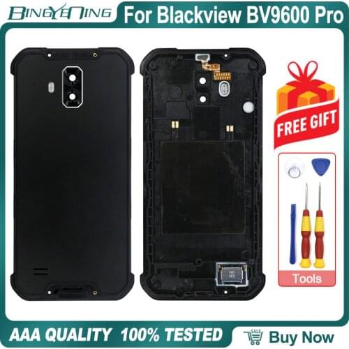 100% New Original Battery case cover Back Housings For Blackview BV9600 Pro with Loud Speaker NFC Wireless Charging lens Glass