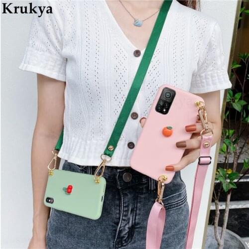 Strap Cord Chain Phone Case for Xiaomi Mi 11 Ultra Poco M3 Pro X3NFC F3 Redmi Note 10 9 Pro Max Necklace Lanyard Crossbody Funda