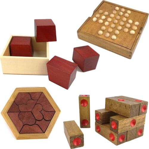 Puzzle Box Children Adult 3D Wooden Puzzle Mind Game Ancient Chinese Board Game Classical Logic Iq Game Toys For Kids