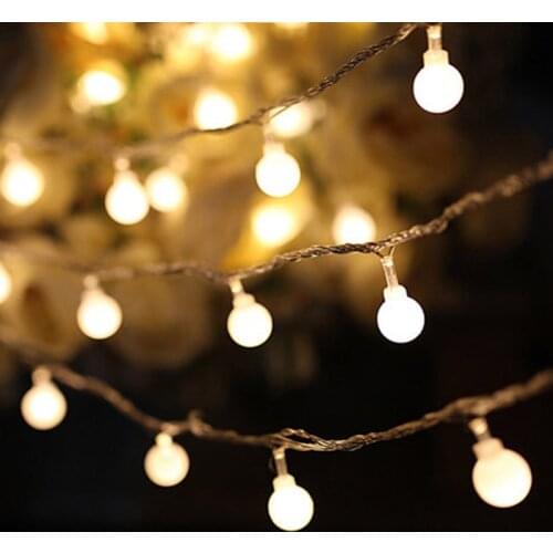2M 5M Cherry Balls LED Fairy String Lights Battery USB 220V 110V Operated Wedding Christmas Outdoor Room Garland Decoration