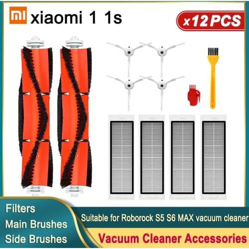 Robot Vacuum Cleaner Main Brush Hepa Filter For Xiaomi Mi 1 1S Roborock S5 S50 Max Mijia Vacuum Cleaner Accessories Side Brush
