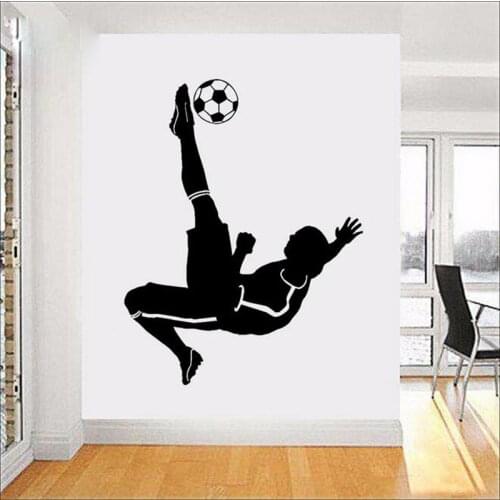 Football Footballer Wall Sticker for kids boys rooms Living room Bedroom decoration Mural Sport Home Wall Decals For Gym H105