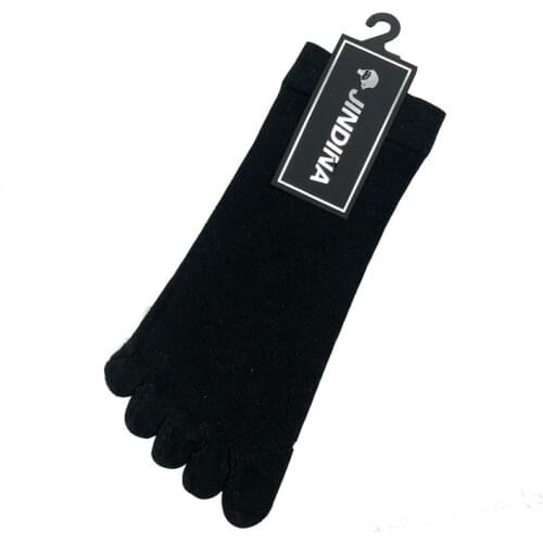 Toe Socks Cotton Men Five Fingers Socks Cycling Ankle Sock Sports Running Solid Color Black White Sox Male Soks High Quality