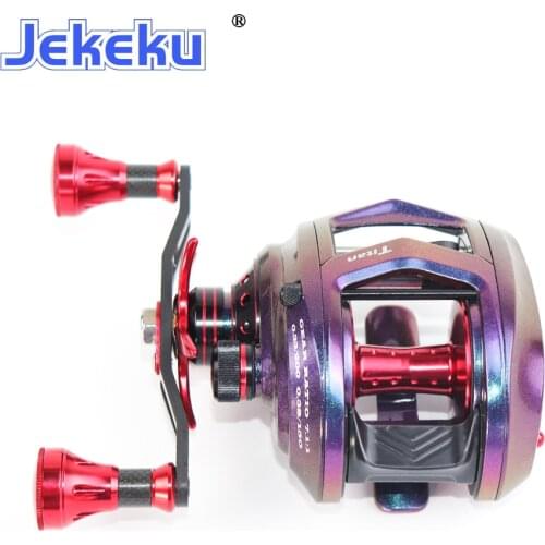 JEKEKU NEW Big Colorful Fishing Baitcasting Reel 11+1 BB 7.1:1 Slow Jigging Reel Max Drag 17kg Trolling Wheel Saltwater Offshor
