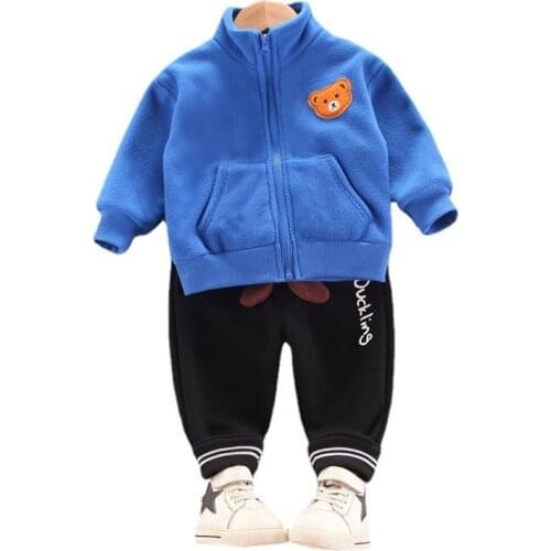 New Spring Children Girls Clothes Baby Boys Zipper Jacket Pants 2Pcs/set Autumn Toddler Cotton Sportswears Kids Infant Tracksuit