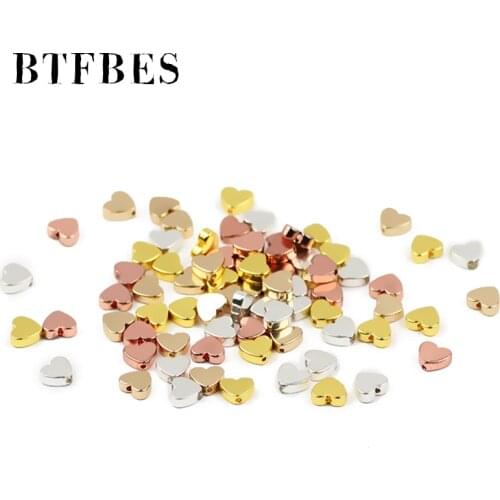 Peach heart Hematite Gold Silvers Natural Stone 6mm Charm Spacer Loose Bead For Jewelry Making Diy bracelet Earrings Accessories