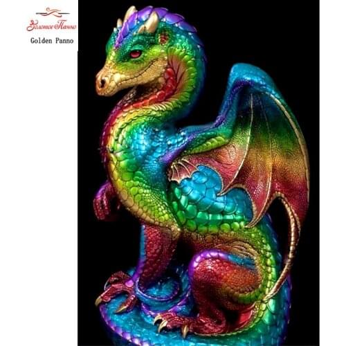 Full Square Drill 5D DIY Diamond Painting Color Dragon Embroidery Cross Stitch 3D Home Decor