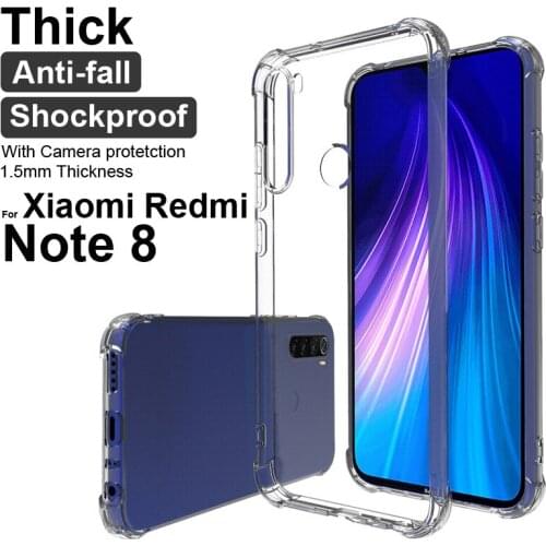 Anti-knock non-slip Case for Xiaomi Redmi Note 8 M1908C3JH M1908C3JG M1908C3JI 6.3'' Case for Redmi Note8 Soft Transparent Case