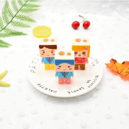32 Pcs Cute Cartoon villain Candy Colored Pencil Sharpener Korean Kids double hole pencil sharpener School Supplies Stationery