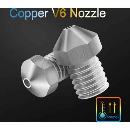 Top NF-v6 Plated Copper Nozzle Durable Reduce Stick For 3D Printer Parts Hotend Nozzles For M6 E3d V6 Hotend BLV Mgn Cube