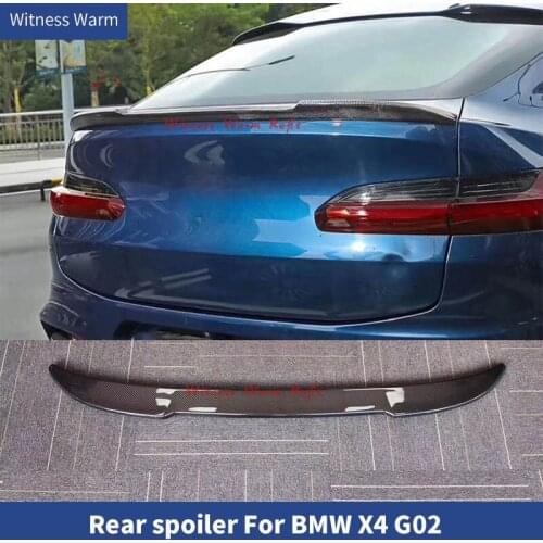 Carbon Fiber FRP Rear Trunk Spoiler for BMW X4 G02 2019 2020 Rear Wing Spoiler Boot Lid
