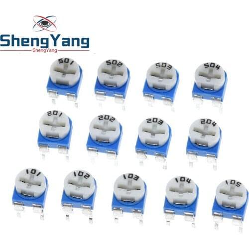 TZT Trimming Potentiometer RM065 top adjustment 100R-1M RM065 WH06-2 Variable Resistors Assorted Kit 13Type*5pcs=65PCS KIT