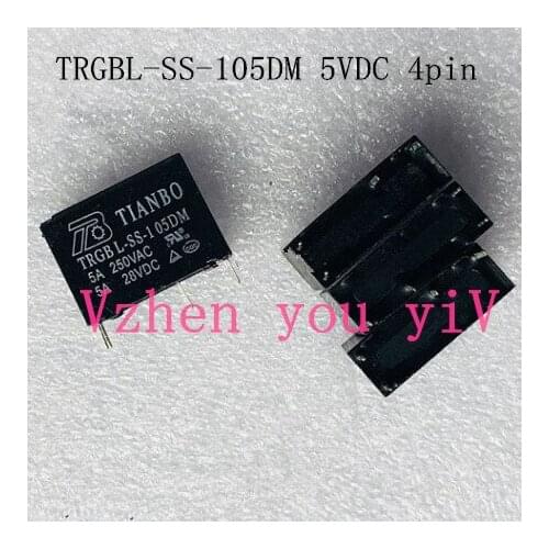 25pcs/power relay fo tianboTRGBL-SS-105DM 5VDC 4pin 5a 250vac /5a 28vdc