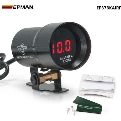 37mm Compact Micro Digital Smoked Air/Fuel Ratio Gauge Universal 3-4-6-8 Cylineder Engines (OEM:EP-DGT8109) EP37BKAIRF