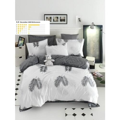 4 PIECES BEDDİNG SET - 100% COTTON - 200X220 CM - DUVET COVER SHEET 2XPILLOWCASES