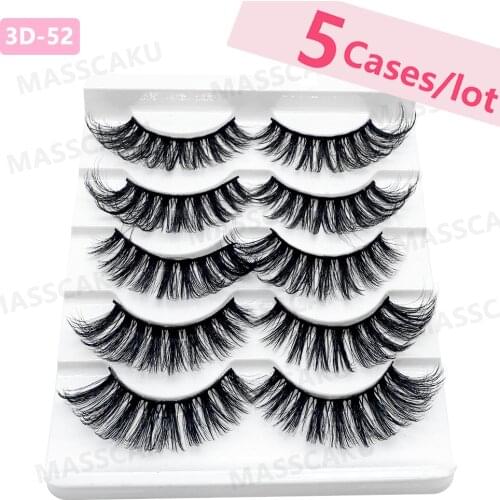 5pcs/lot 15-25mm Eyelashes faux Extended Beauty Makeup False Eyelashes Natural 5 Pairs of Handmade 3d Mink Hair Strip Lashes