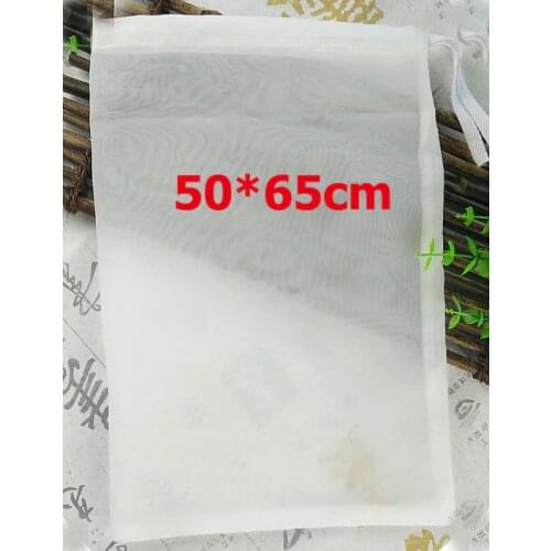 50*65cm 80/100/120/200/400 filter bag bucket beer bag Drawstring Brew in Bag Straining for Homebrew wine hops tea brew strainer