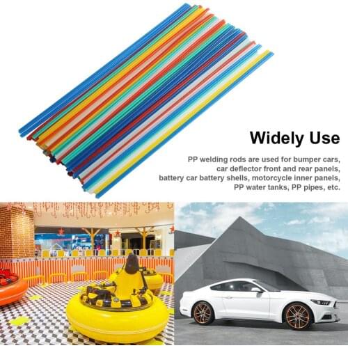 50pcs Colorful Plastic Welding Rods Bumper Repair ABS/PP/PVC/PE Welding Sticks Welding Soldering Supplies Plastic Welder Gun