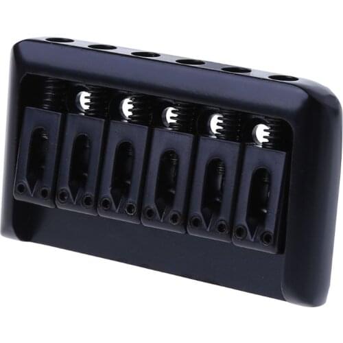6 String Electric Guitar Bridge Hard Tail Top Load Fixed Hard Tail Parts Black U7EF