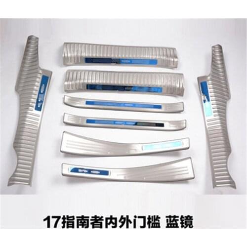 Car Styling for Jeep Compass 2017-2021 Rear Bumper Protector Sill Door Sill Trim Pedal Cover Guard Scuff Plate Protector