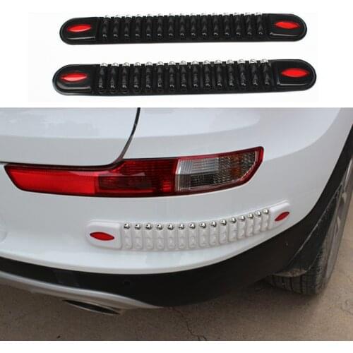 41.5 X 5.5CM 4pcs Car Protector Bumper Universal Rubber Sticker Auto Front Rear Bumper Protector Guard Scratch Strip Car Styling