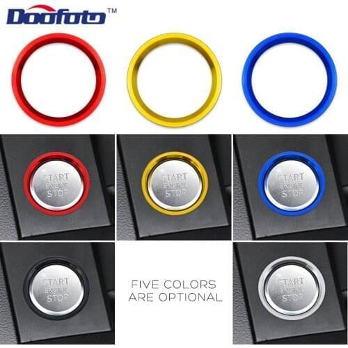 Doofoto Car Styling Engine Start Stop Lgnition Ring Circle Decor Case For Audi A4 A5 A6 A7 B8 BT Q5 8R B9 C7 Circle Accessories