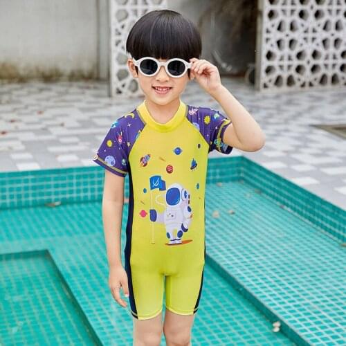 Kids Boy Swimwear Bathing Swimming Bathing Children Wetsuit Boys Wetsuit Swimmable Children Quick drying Cartoon Swimsuit Boy