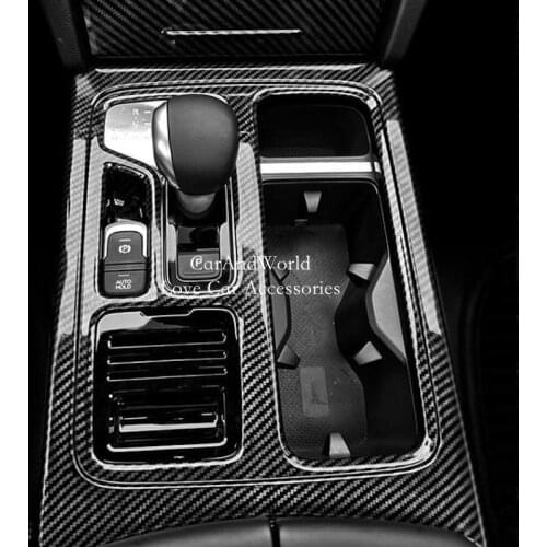 For Trumpchi GS8 2020 2021 Console Gearbox Shift Knob Water Cup Holder Panel Cover ABS Chrome Garnish Trims Car Accessories