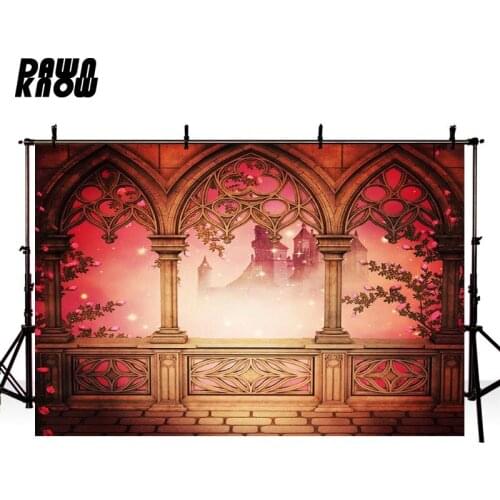 DAWNKNOW Photography Background Castle Forest Fairy Tale Wedding Photographic Backdrops Photo Studio Children Photocall lv1603