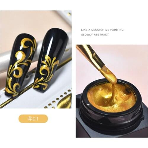 Nail Art Paint Glue Painting Carved Chain Link Flower Stretch Drawing Line Smudge Gradient Drawing Silk Glue Spider Glue TSLM1