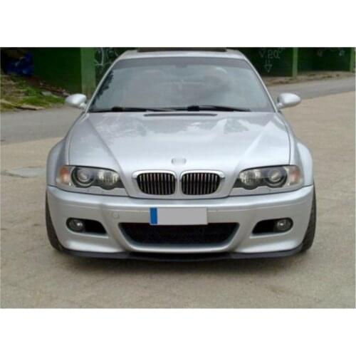 For Bmw E46 Front Bumper Lip Universal Cupra St. ABS Plastic Matte Black 3 Pieces For Bmw E46 All Models Compatible