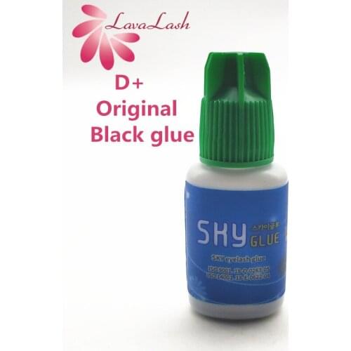5ml 2s dry time Most Powerful Fastest Korea Sky Glue D+ Green Cap for Eyelash Extensions Black False eyelash Glue Free Shipping