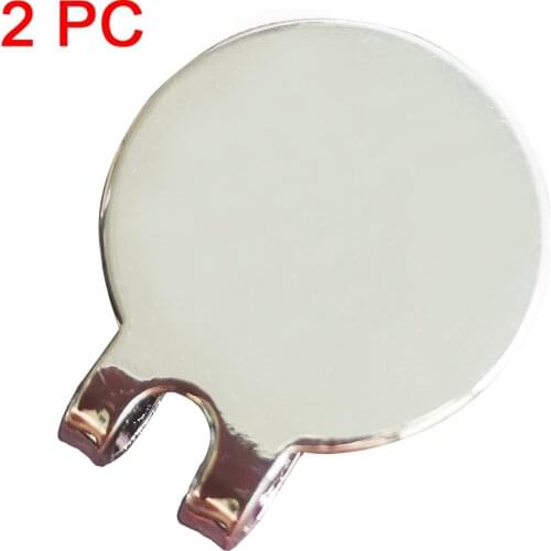 2pc Golf hat/cap clips with no magnet Stainless steel clamp for golf ball marker golfer gift Golf accessories diameter 22mm