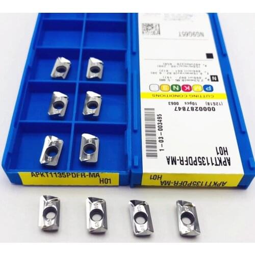 Aluminum alloy blade APKT1135 PDFR MA H01 CNC machine blade cutting tool turning tool AL + TIN alloy wood APKT 1135