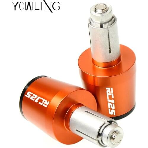 Motorcycle CNC 22MM Handlebar Grips Handle Bar Cap End Plugs For RC125 RC 125 2014 2015 2016 2017 2018
