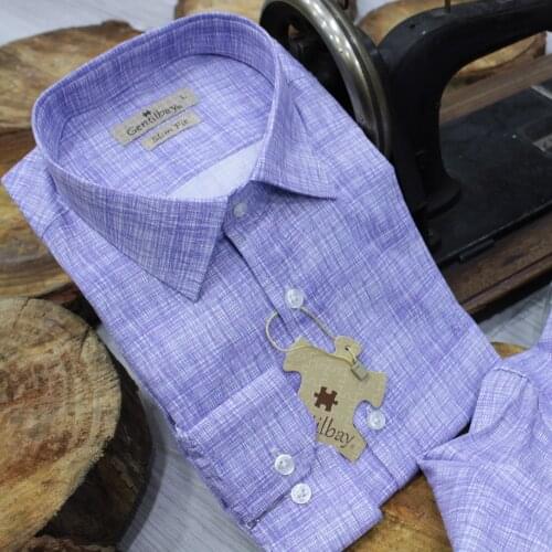 Gentilbay Mens Digital Printed Cotton Blue Fabric Slimfit Long-Sleeve Sport Classic DPD001 Shirt