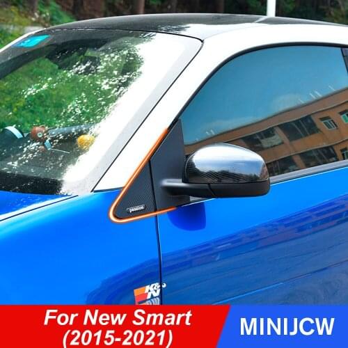 Car Door A B C Pillars Column Window Stickers Trim Carbon Fiber Film Protector For New Smart 453 fortwo forfour Car Accessories