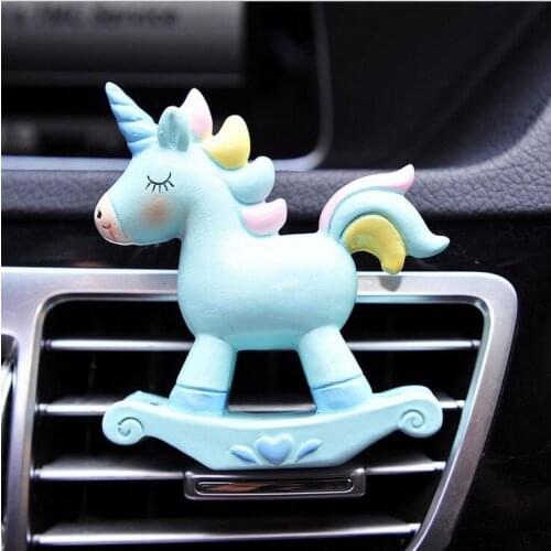 New Unicorn Air Outlet Perfume Clip Creative Car Air Conditioning Outlet Perfume Environmentally Friendly Resin Car Accessories