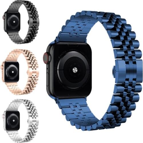 Business bands for apple watch 6 se strap 44mm 40mm for iwatch band 3 42mm 38mm bracelet Stainless Steel Replacement correa