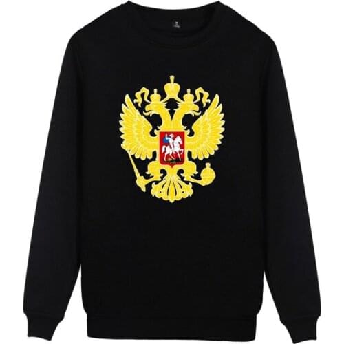 Russia Is Our Power Hoodies Men Women Brand Cotton Tracksuit Double-headed Eagle Russia Pullover Hoodie Sweatshirt Plus Size 4XL