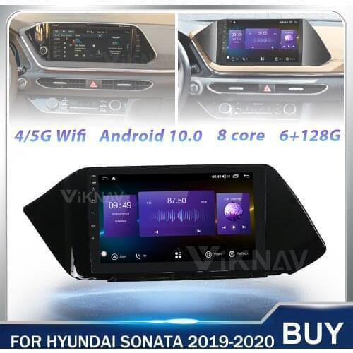 10 Inch Android Car DVD Player GPS Navigation Head Unit For Hyundai Sonata 2019 2020 Car multimedia Player stereo radio 128g